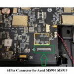 61Pin LCD Screen Cable Connector for Autel MS909 MS919 Scanner